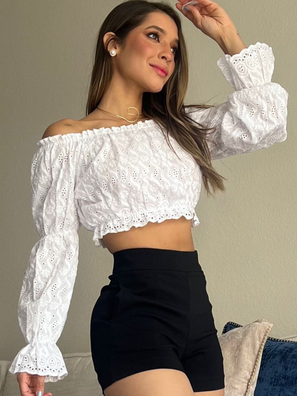 TOP OJALILLO MANGA LARGA